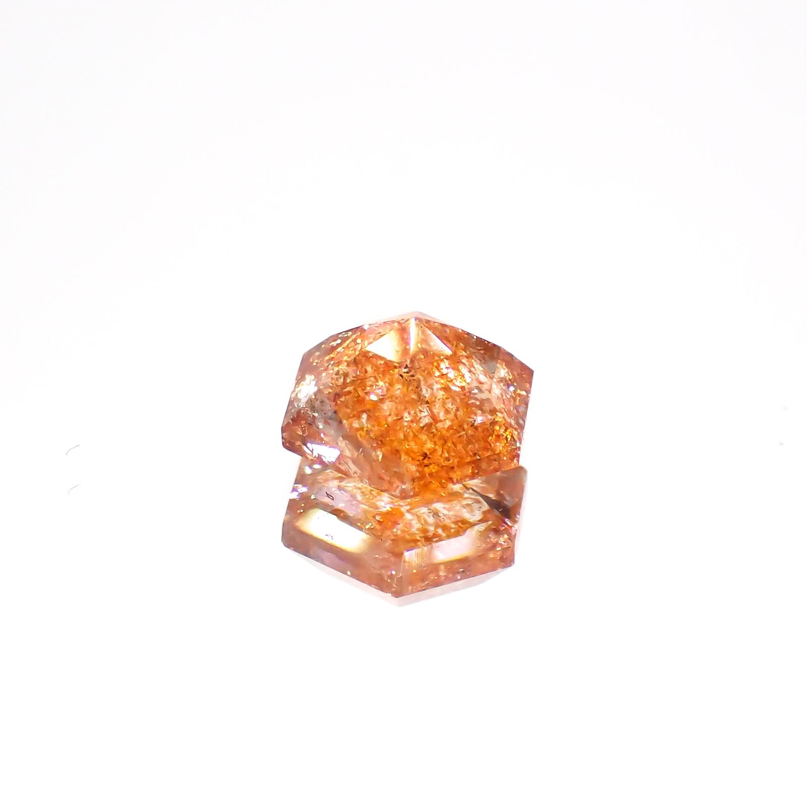 ◇ヘキサゴンカット◇イリュージョンサンストーンイリュージョンサンストーン タンザニア産 0.50ct[230320960]4.9x4.8mm前後