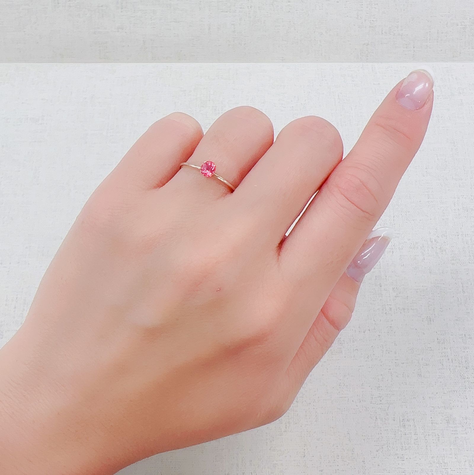 ピンクスピネル パパラチャカラー タンザニア産 0.36ct[230522130]4.4x3.8mm前後