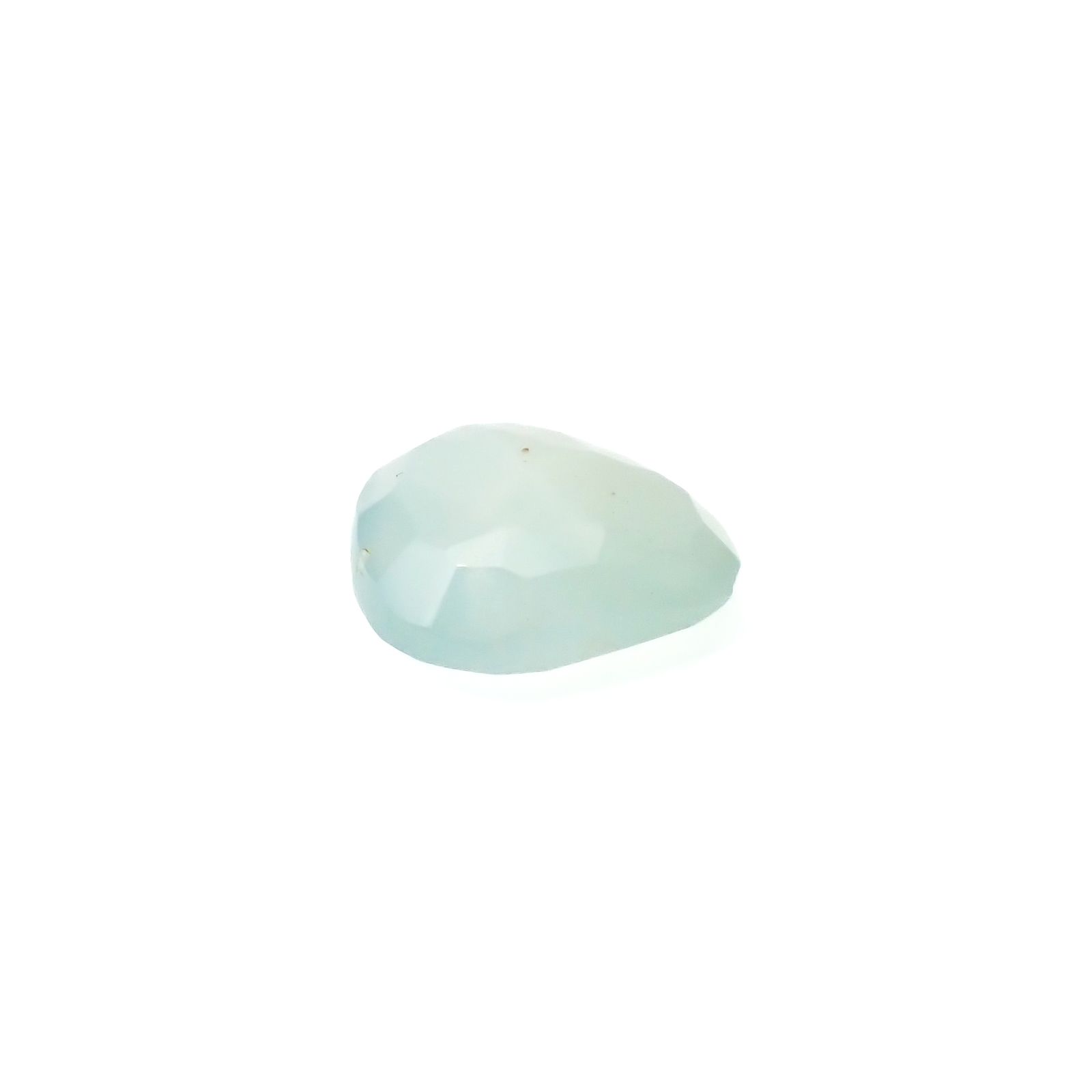 ◇フリーフォーム・ローズカット◇アクアプレーズ(宝石名ブルー グリーン・カルセドニー)南アフリカ産 2.57ct 識別済[231023969]10.8x10.2mm前後