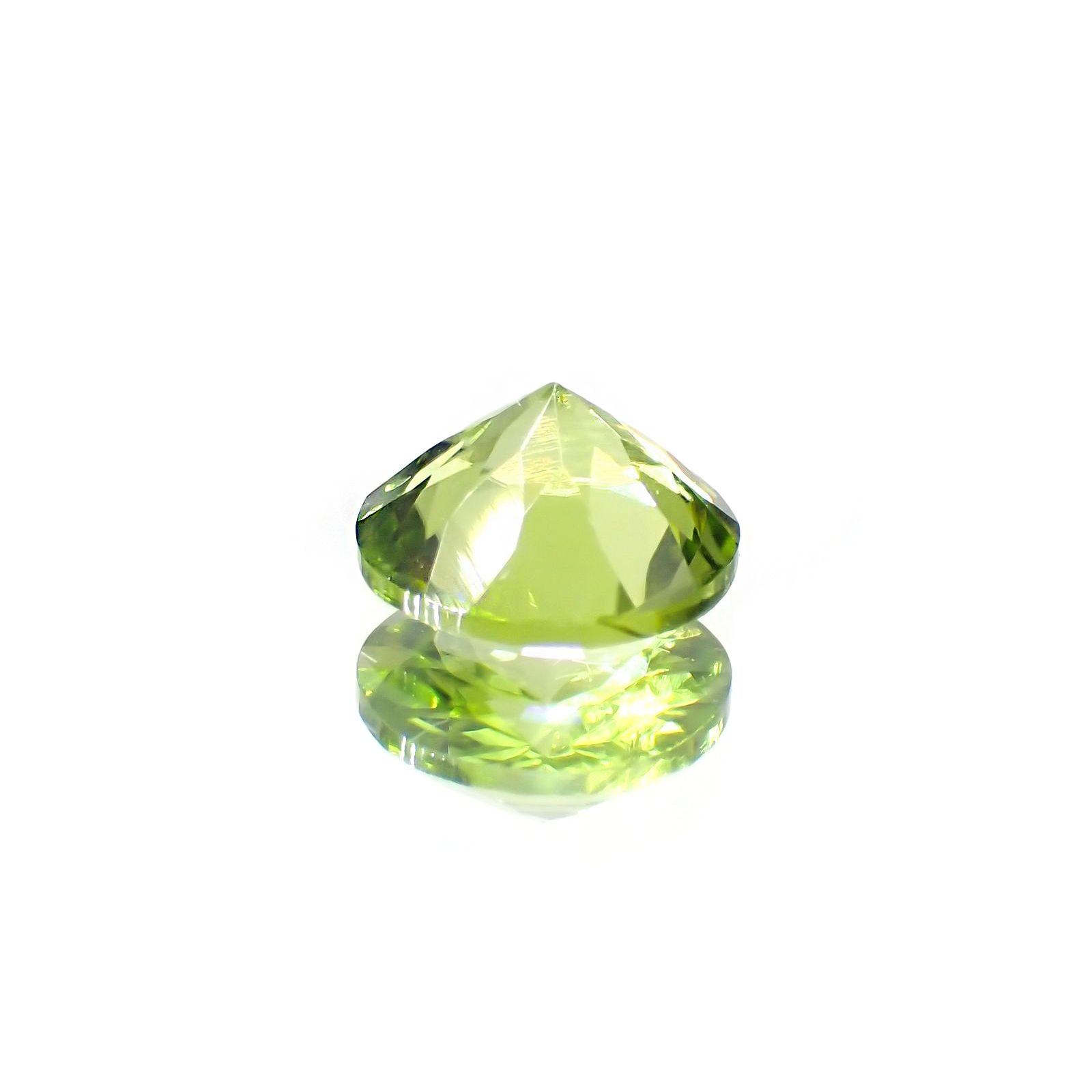 ペリドット(宝石名ペリドット) パキスタン産 識別済 1.28ct / 7.1x7.1mm前後 [260713086]
