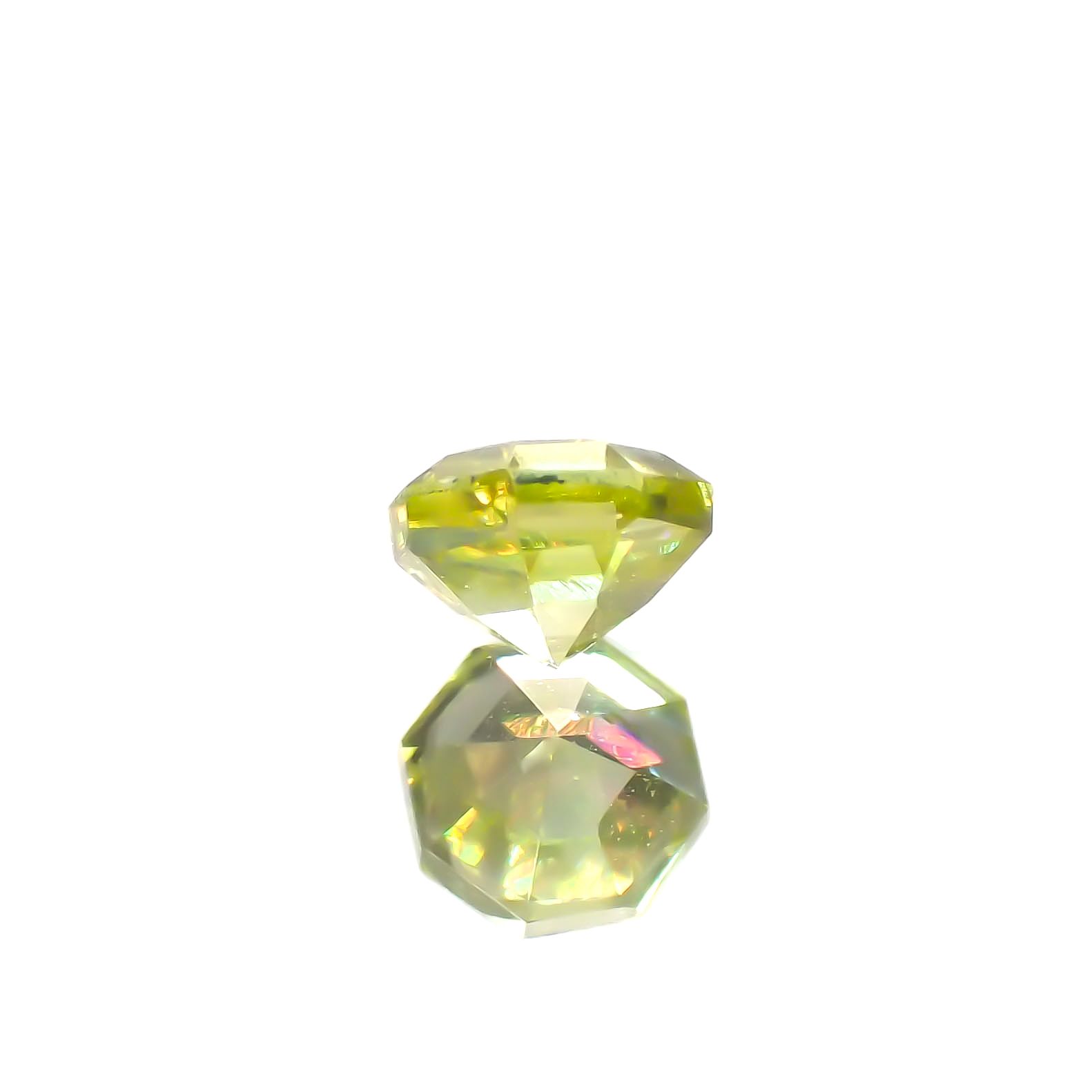 ◇オクタゴンカット◇スフェーン(宝石名スフェーン)マダガスカル産 0.40ct 識別済[231224747]4.2x4.2mm前後