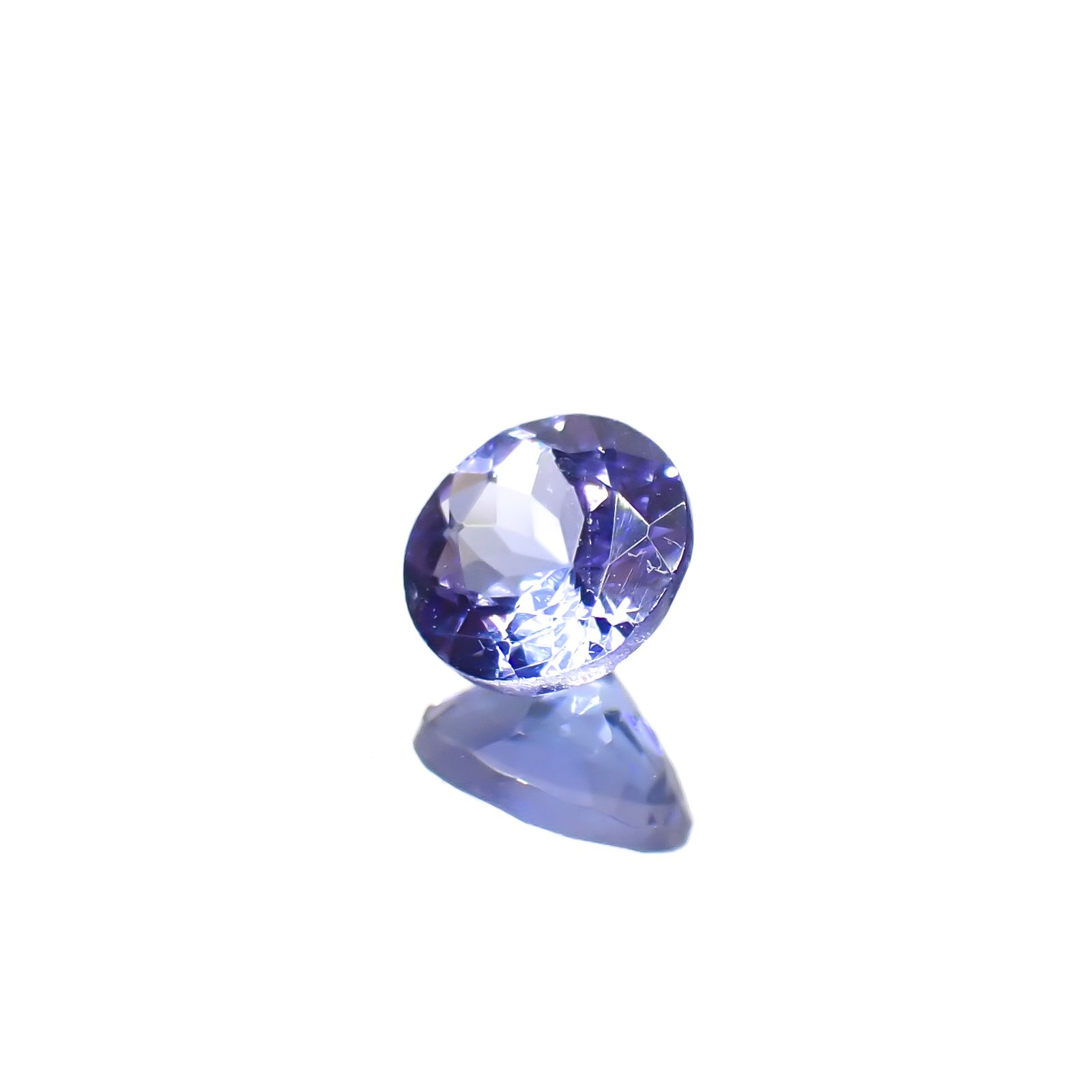 タンザナイト(宝石名タンザナイト)タンザニア産 0.53ct 識別済[240628330]5.1x5.1mm前後