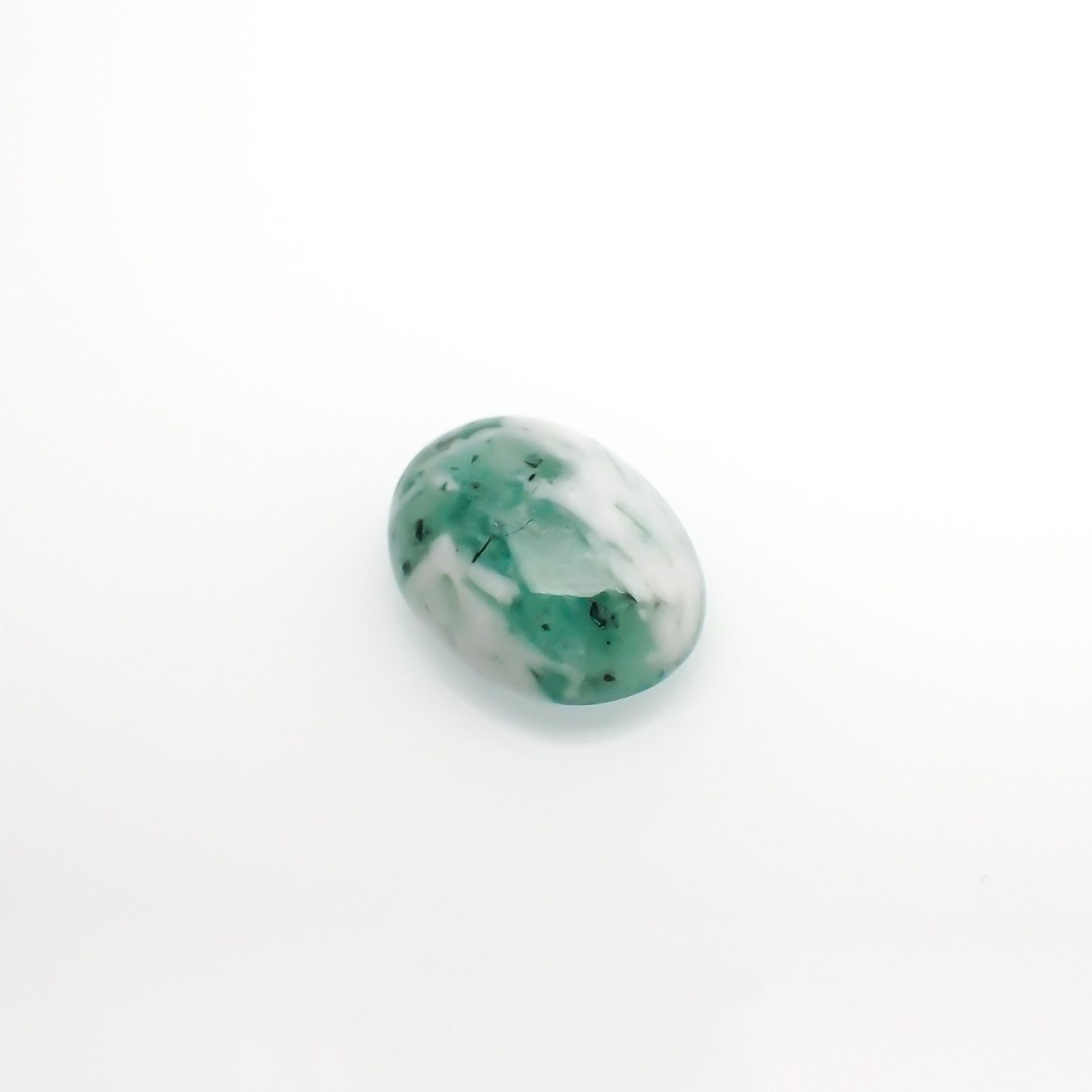 マトリックスエメラルド(エメラルドインクォーツ/フェルドスパー) ブラジル産 5.00ct[210812268]12.9×10.1mm前後