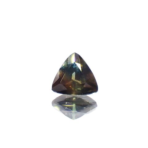 ゴールドシーンサファイア 非加熱(宝石名シーン・サファイア)ケニア産 0.739ct ソ付(彩珠)[231023912]5.6x5.6mm前後