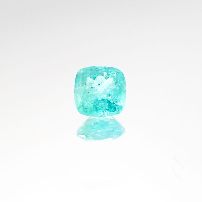 パライバトルマリン(宝石名トルマリン/別名パライバ・トルマリン) ブラジル産 0.289ct ソ付(宝貴協)[20106450]4.0×4.0mm前後
