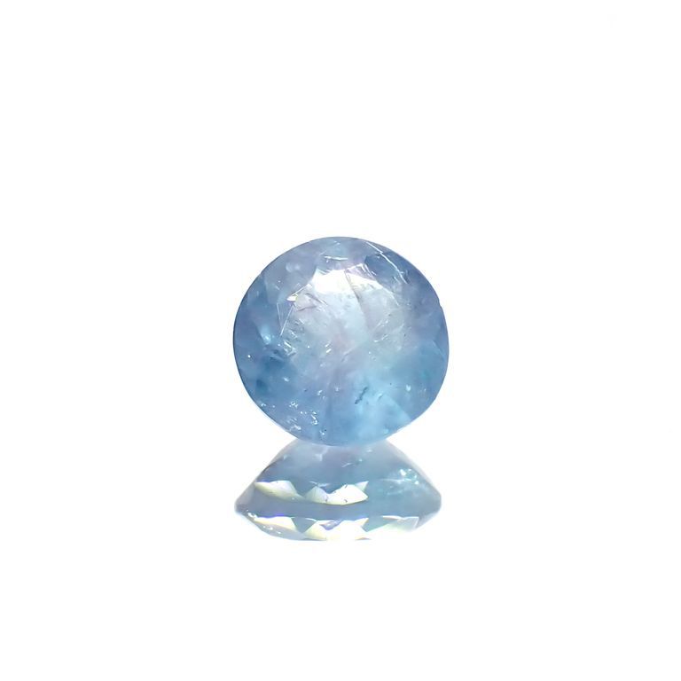 バイカラーパライバトルマリン 非加熱 ブラジル・バターリャ鉱山産 0.40ct[230220472]4.7x4.7mm前後