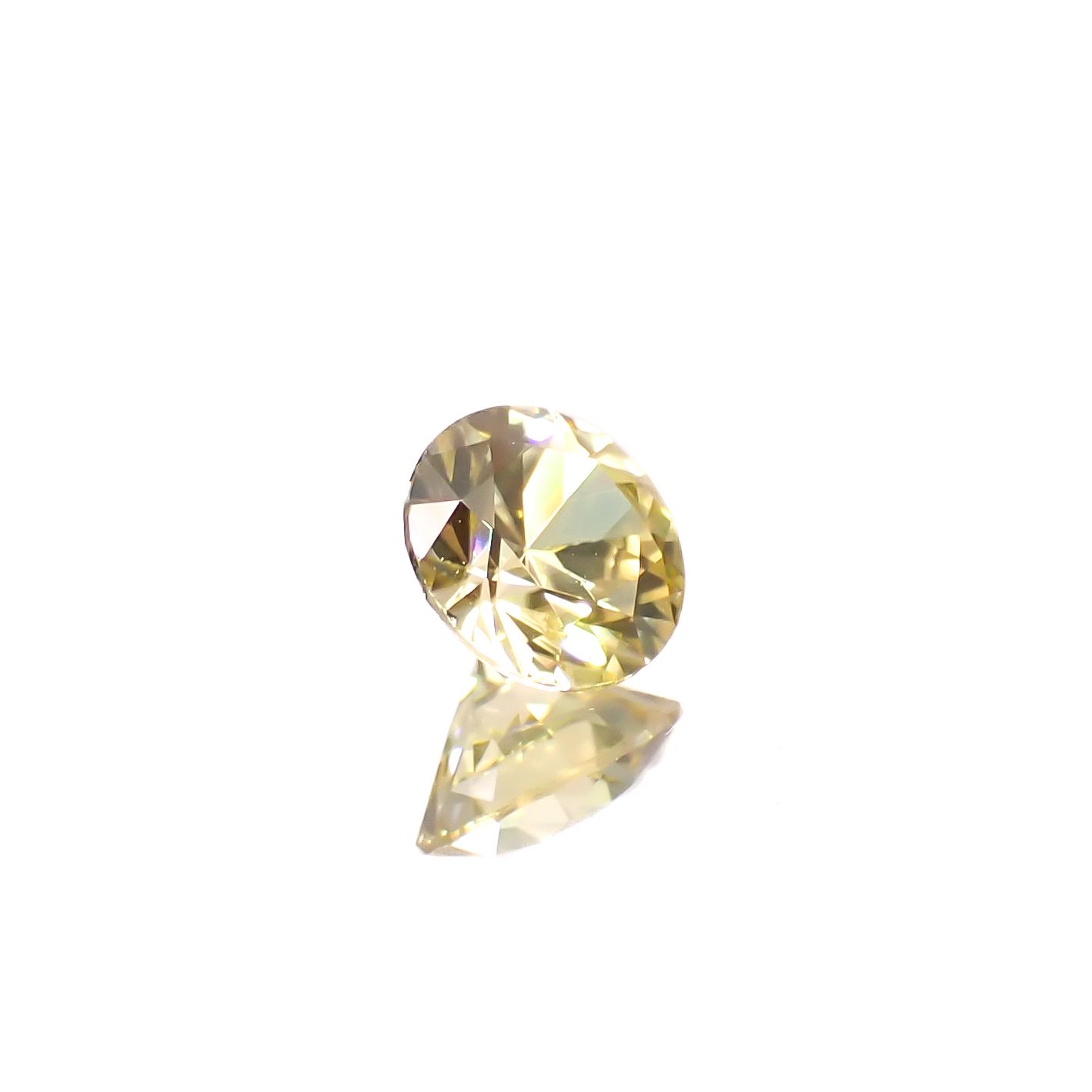 イエロージルコン(宝石名イエロー・ジルコン)スリランカ/カンボジア産 0.50ct 識別済[241129494]4.6x4.6mm前後
