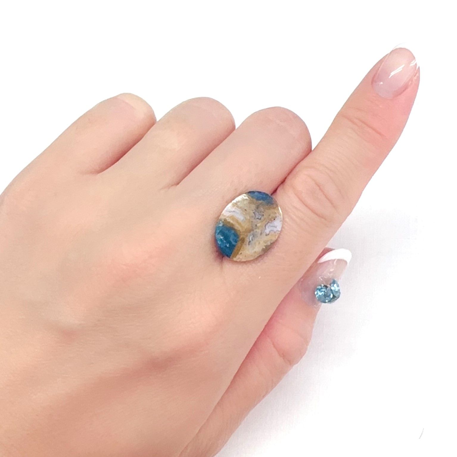 アパタイトインジャスパー ブラジル産 4.94ct[240326849]17.3x13.6mm前後