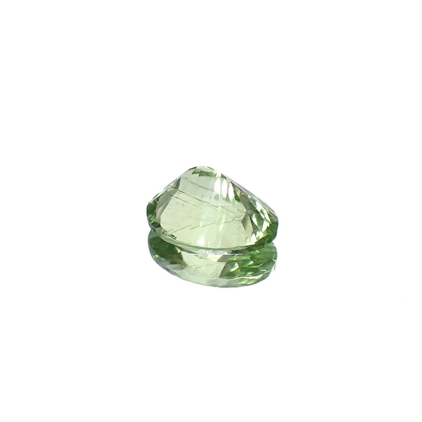 ◇コンケーブカット◇ルドウィジャイトインペリドット パキスタン産 3.20ct[240628420]11x8.8mm前後