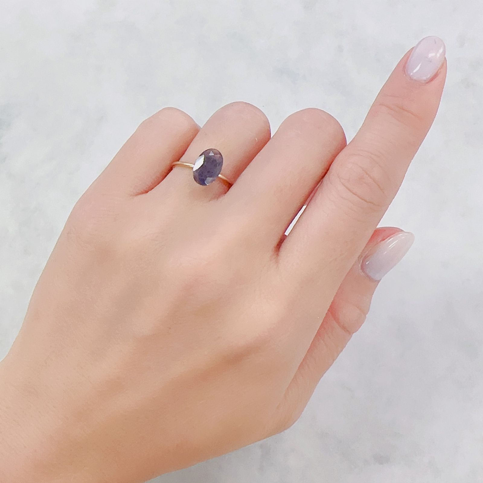 ブラッドショットアイオライト インド産 1.19ct[230622532]9.8x6.6mm前後