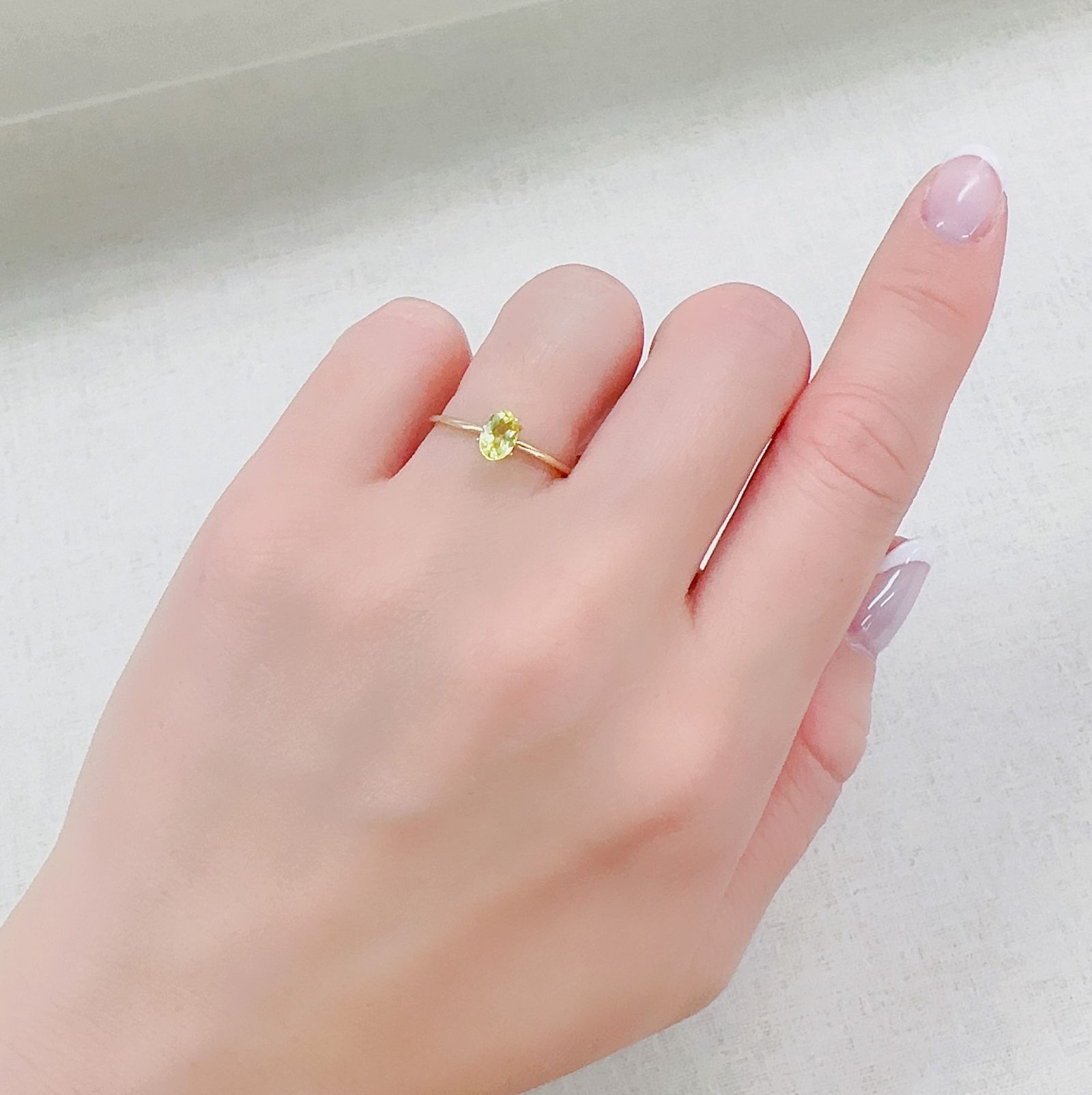 パロットクリソベリル(宝石名クリソベリル)インド産 0.47ct 識別済[230421805]5.8x3.8mm前後