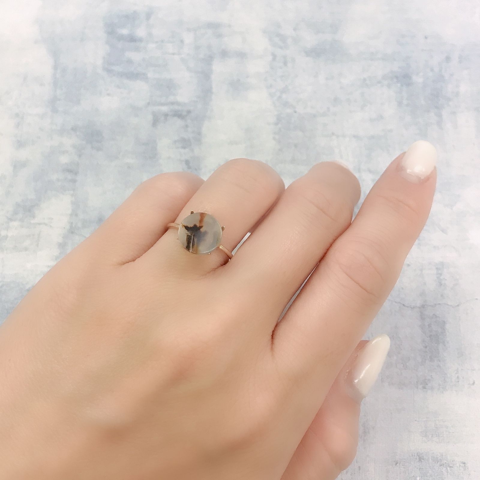 モンタナアゲート アメリカ・モンタナ州産 3.06ct[220716771]10x10mm前後