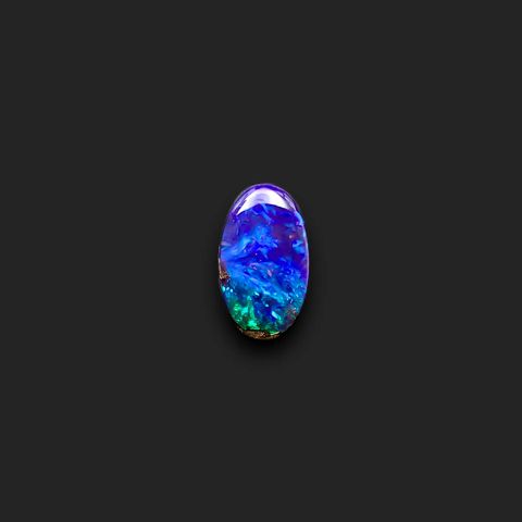 ボルダーオパール 原石磨き オーストラリア産 0.76ct[231225149]7.4x4.5mm前後