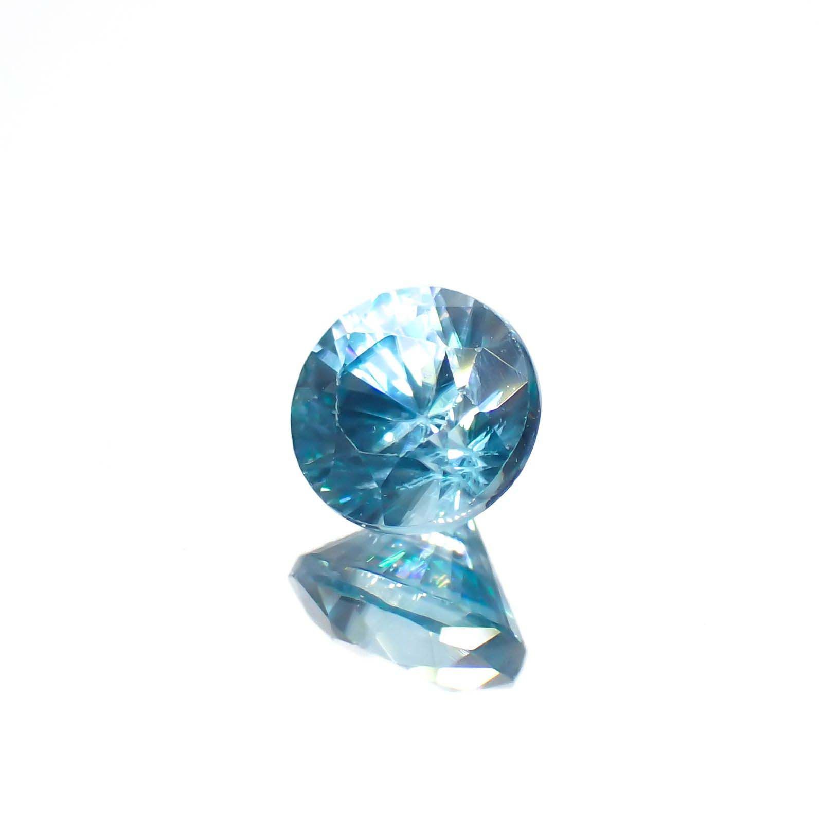 ブルージルコン カンボジア産 0.86ct[230220514]5x5mm前後