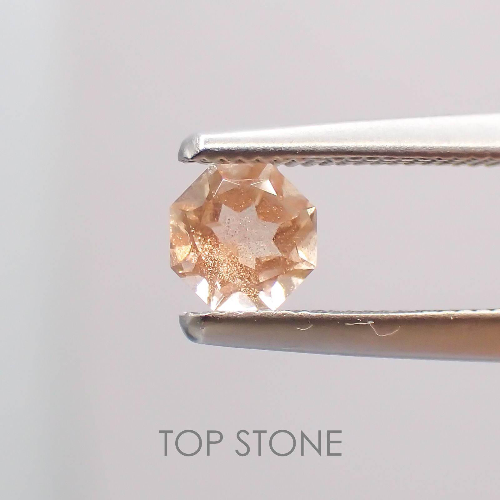 ◇オクタゴンカット◇オレゴンサンストーンSA  アメリカ産 ルース 0.28ct[210210045]4.1×4.1mm前後