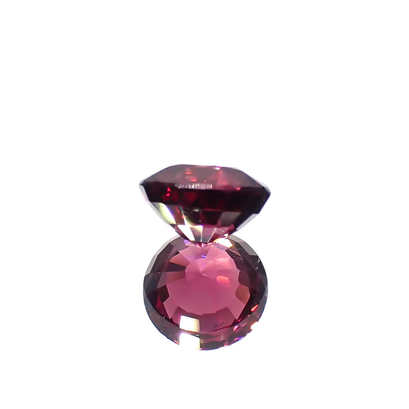 ロードライトガーネット(宝石名ガーネット)ブラジル産 0.99ct 識別済[240928702]5.8x5.8mm前後