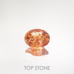 イリュージョンサンストーン(宝石名フェルドスパー) タンザニア産 0.74ct 識別済[210812293]6.8×5.1mm前後