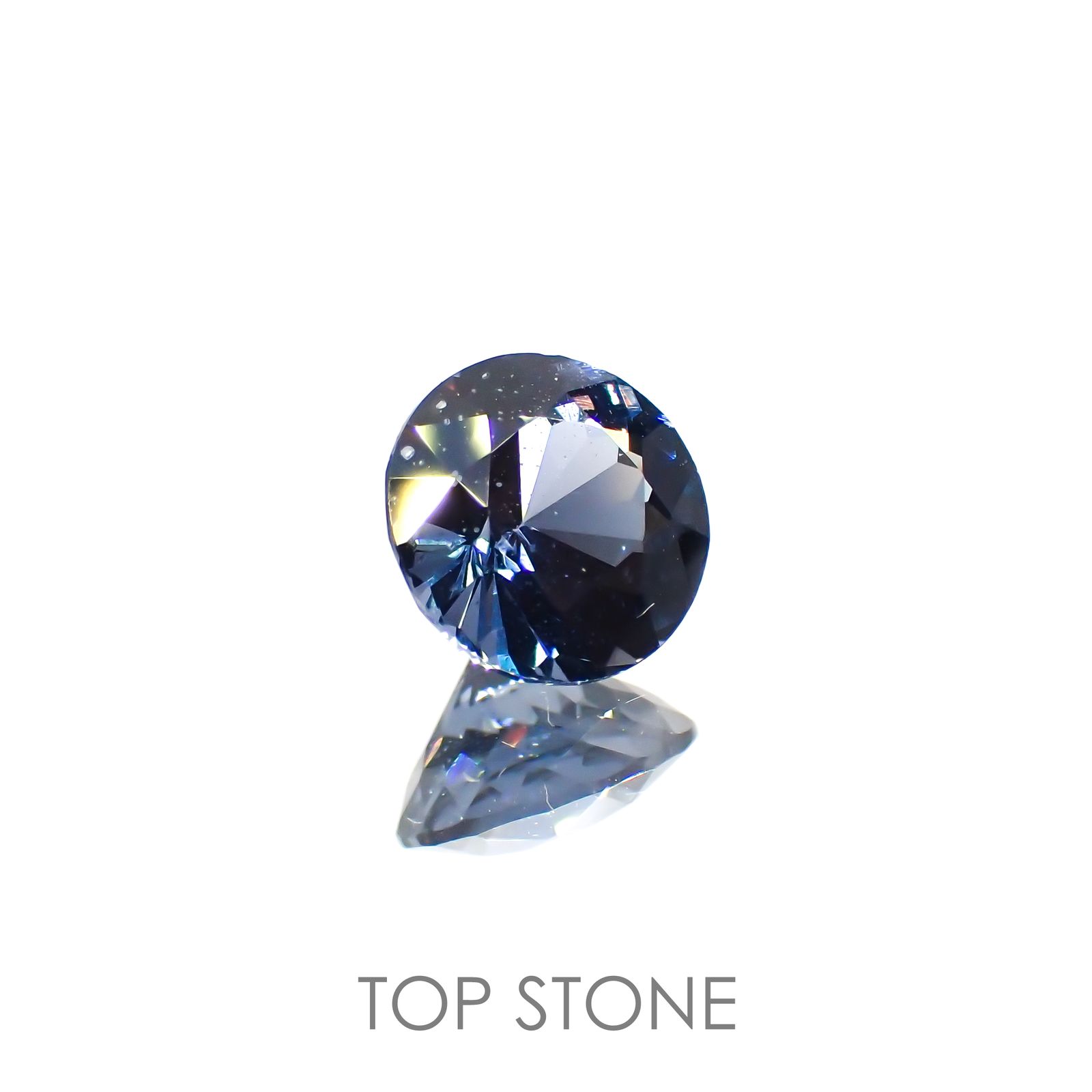 ブルーグレイッシュスピネル(宝石名スピネル) ビルマ産 0.78ct 識別済[210913456]5.7×5.7mm前後