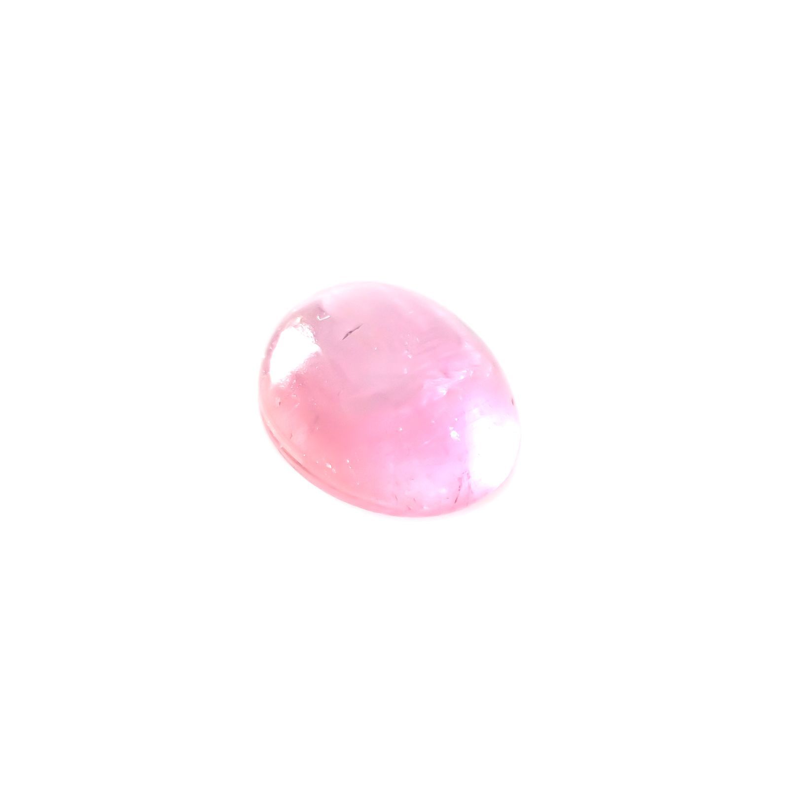 ペツォッタイトキャッツアイ(ラズベリル)(宝石名ペツォッタイト・キャッツアイ)マダガスカル産 0.575ct ソ付(彩珠)[220114350]5.3x4.3mm前後
