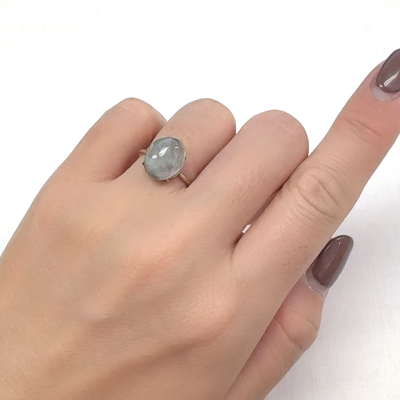 アホイトインクォーツ 南アフリカ・メッシーナ鉱山産 4.27ct [241029313]12.2x9.8mm前後