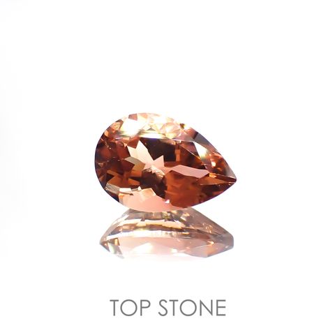 バイカラートルマリン(宝石名バイカラー・トルマリン) コンゴ民主共和国産 1.970ct ソ付(彩珠)[211013602]10.2×7mm前後