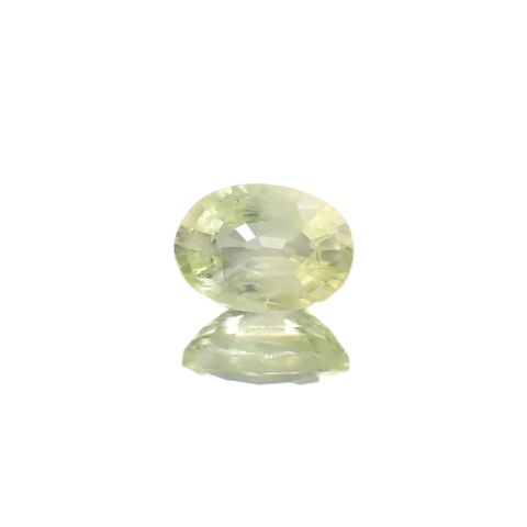 クリソベリル(宝石名クリソベリル)マダガスカル産 識別済 1.25ct / 7.3x5.3mm前後 [220817449]