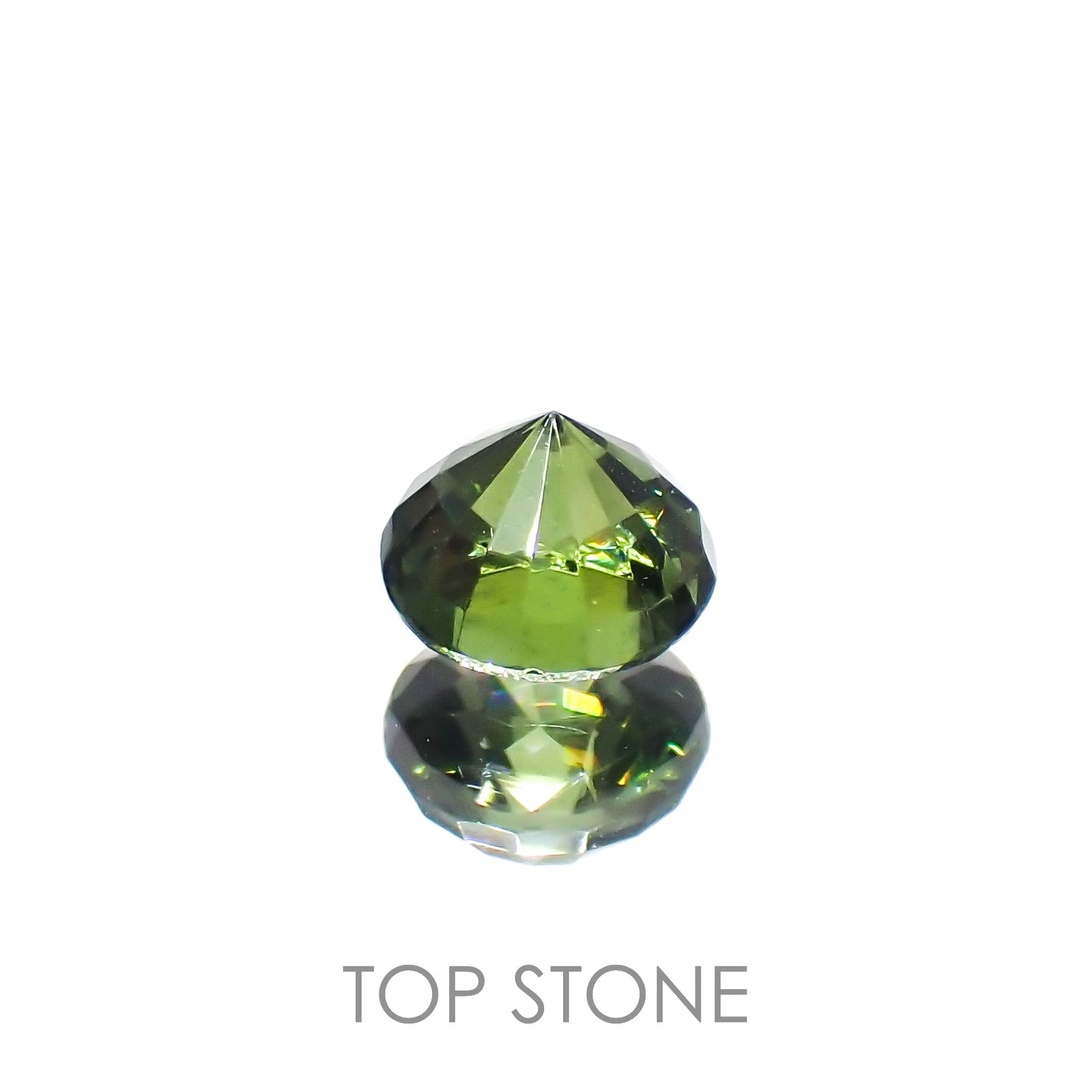グリーンジルコン(宝石名ジルコン)スリランカ/カンボジア産 0.75ct 識別済[230220683]5x4.9mm前後