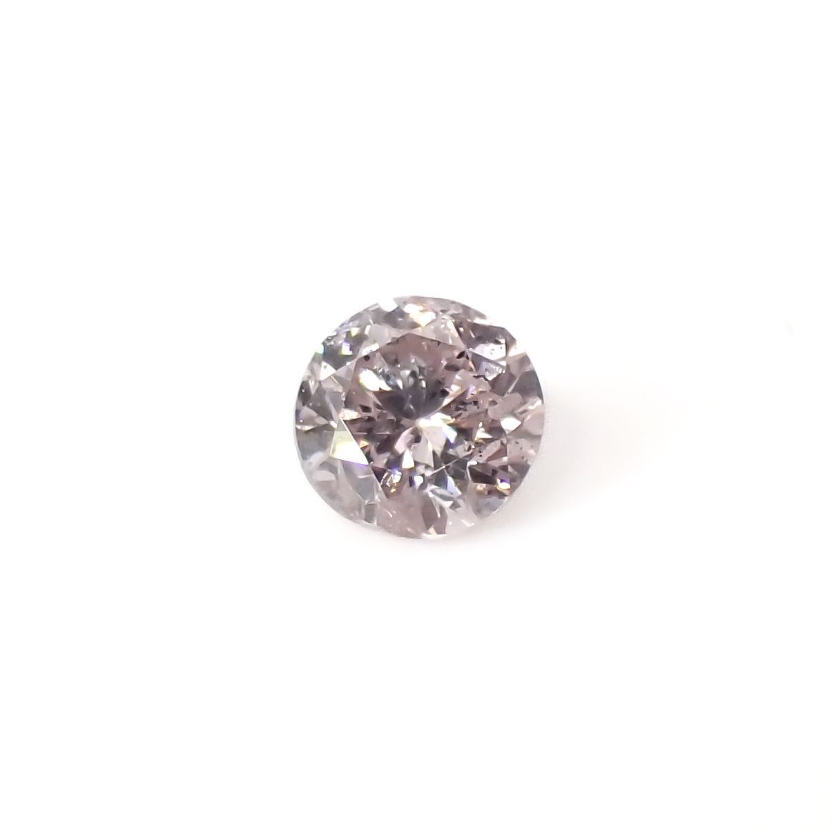 ピンクダイヤモンド(宝石名ダイアモンド I-1/LIGHT PURPLISH PINK) 0.097ct ソ付(CGL)[230120135]2.76x2.85mm前後  | TOP STONE(トップストーン)