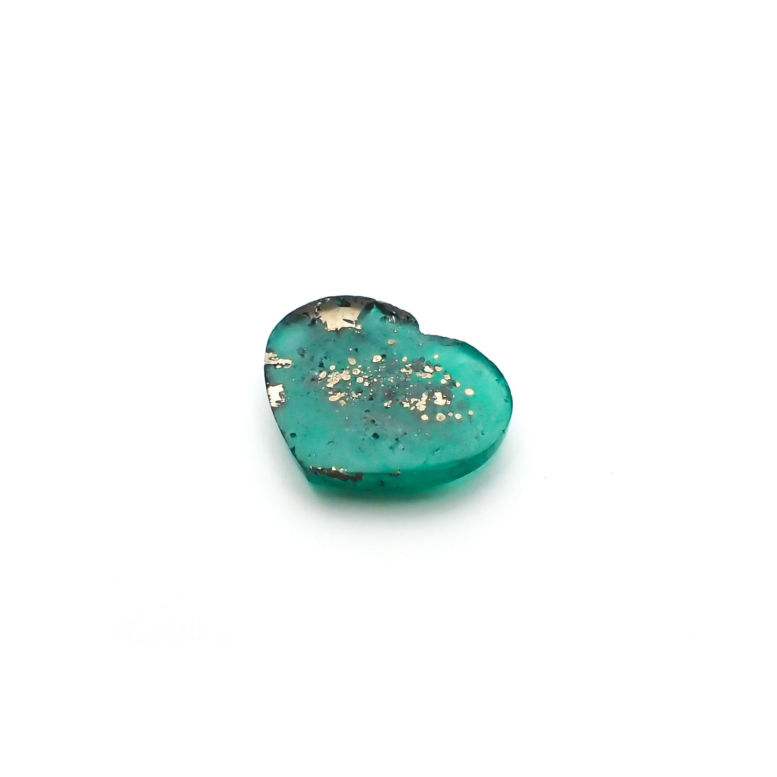 パイライトインエメラルド(宝石名パイライトインエメラルド) コロンビア・チボール鉱山産 2.996ct 彩珠鑑付[250711508]10.5×12.9mm前後