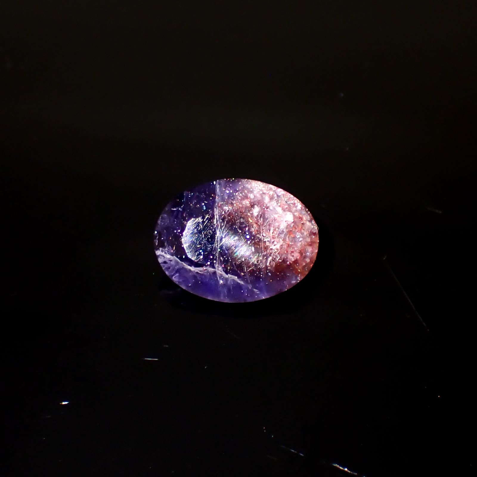ブラッドショットアイオライト インド産 5.26ct[230321202]14.7x11.1mm前後