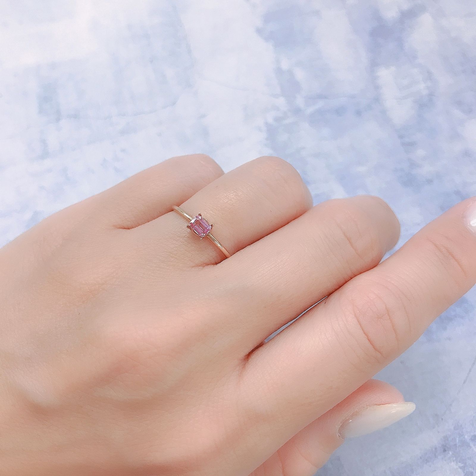 パパラチャサファイア(宝石名サファイア/別名パパラチャ・サファイア)スリランカ産 0.295ct DGL鑑付[220616470]4.07x2.99mm前後