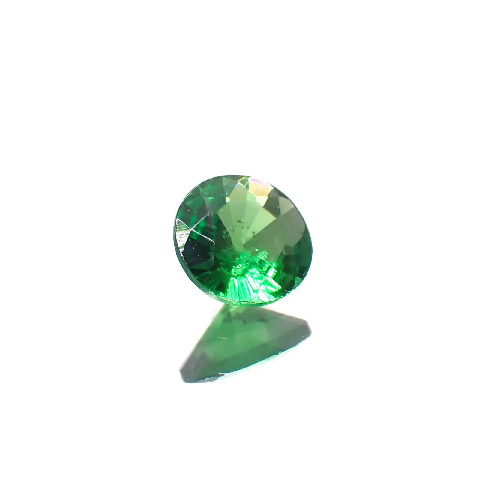 ツァボライト(宝石名グリーン グロッシュラー・ガーネット)タンザニア産 0.12ct 識別済[240226083]3.3x3.2mm前後