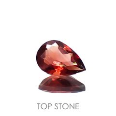 レッドラブラドライト(宝石名ラブラドライト)エチオピア産 0.42ct 識別済[221219573]6.5x4.5mm前後