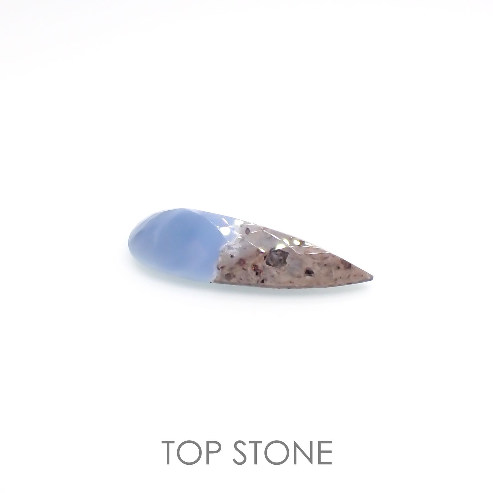 マトリックスブルーオパール アメリカ・オレゴン州産 12.78ct[220917806]32.4x12.4mm前後