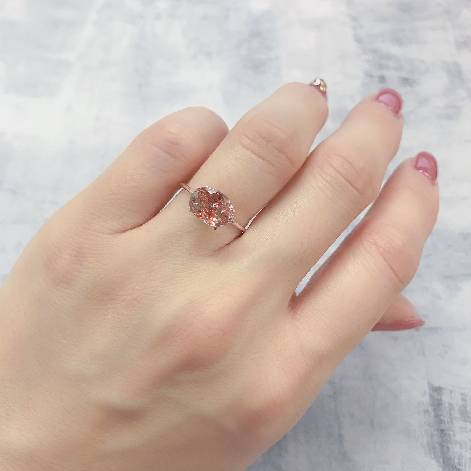 ファイヤークォーツ ナイジェリア産 2.11ct[220114741]9.5x6.9mm前後