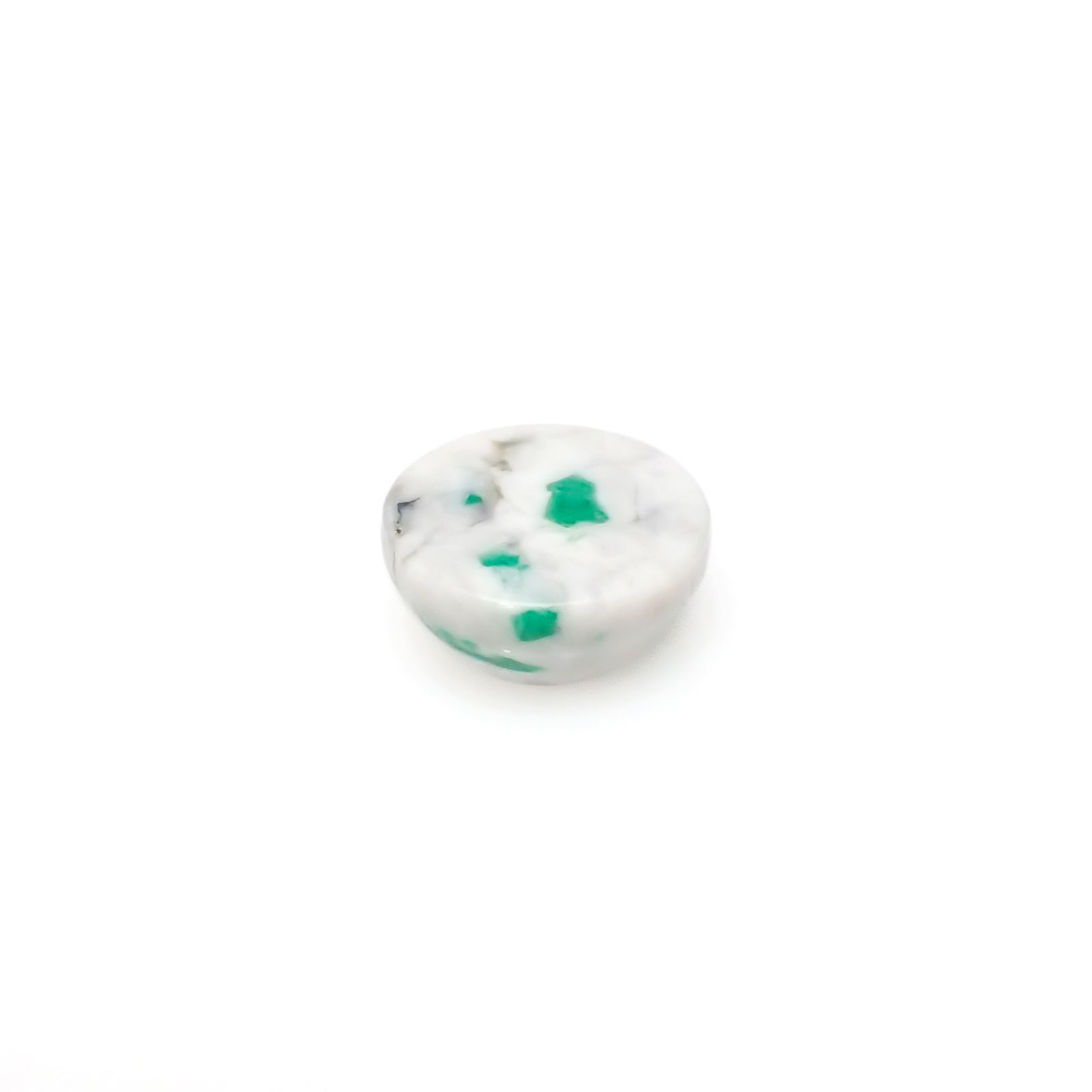 マトリックスエメラルド(エメラルドインクォーツ/フェルドスパー) ブラジル産 4.78ct[240326498]10.6x10.5mm前後