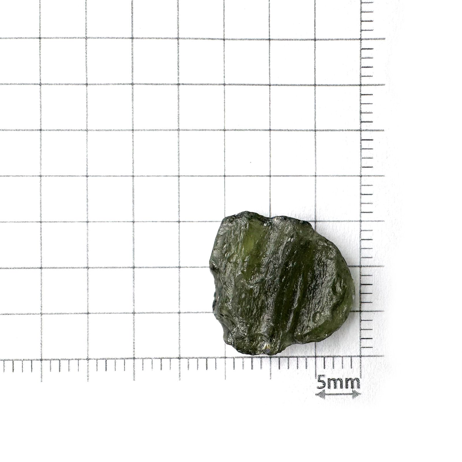モルダバイト 原石 発見地：旧チェコスロバキア 5.34ct [241029295]15.5x15.7mm前後