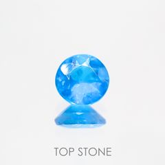 ネオンブルーアパタイト(宝石名アパタイト) マダガスカル産 0.79ct 識別済[210913049]6×6mm前後