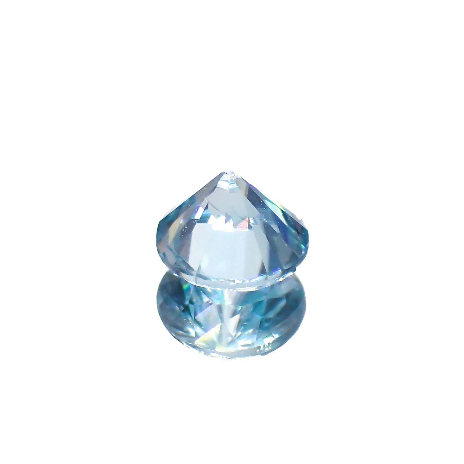 アイスブルージルコン カンボジア産 0.78ct[221018653]5.1x5.1mm前後