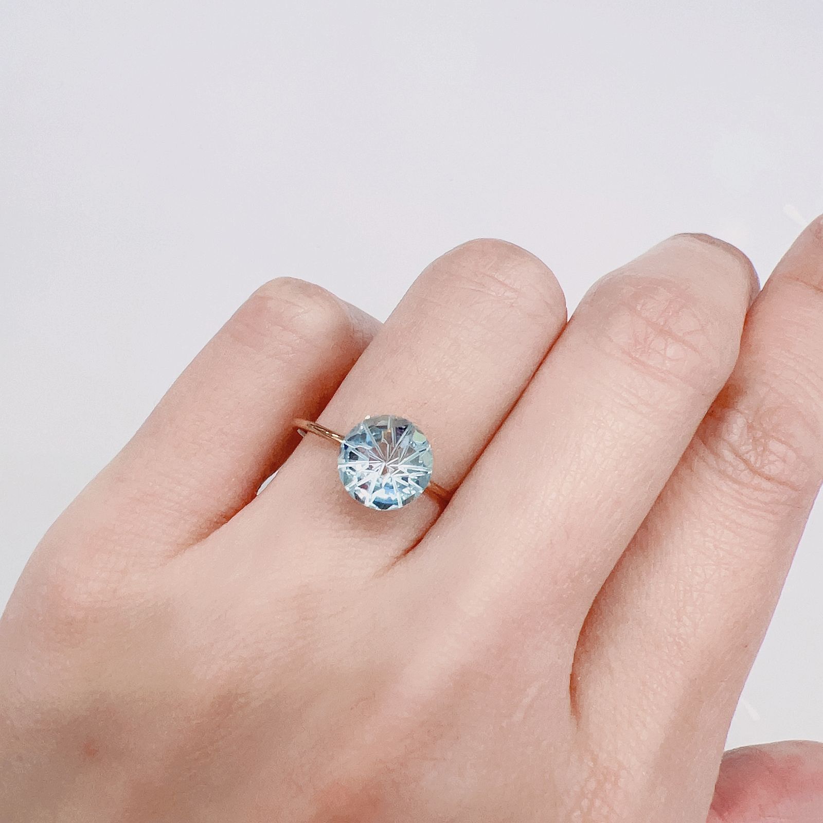 ◇カスタムカット◇ブルートパーズ ブラジル産 2.16ct[221219358]8.0x8.0mm前後