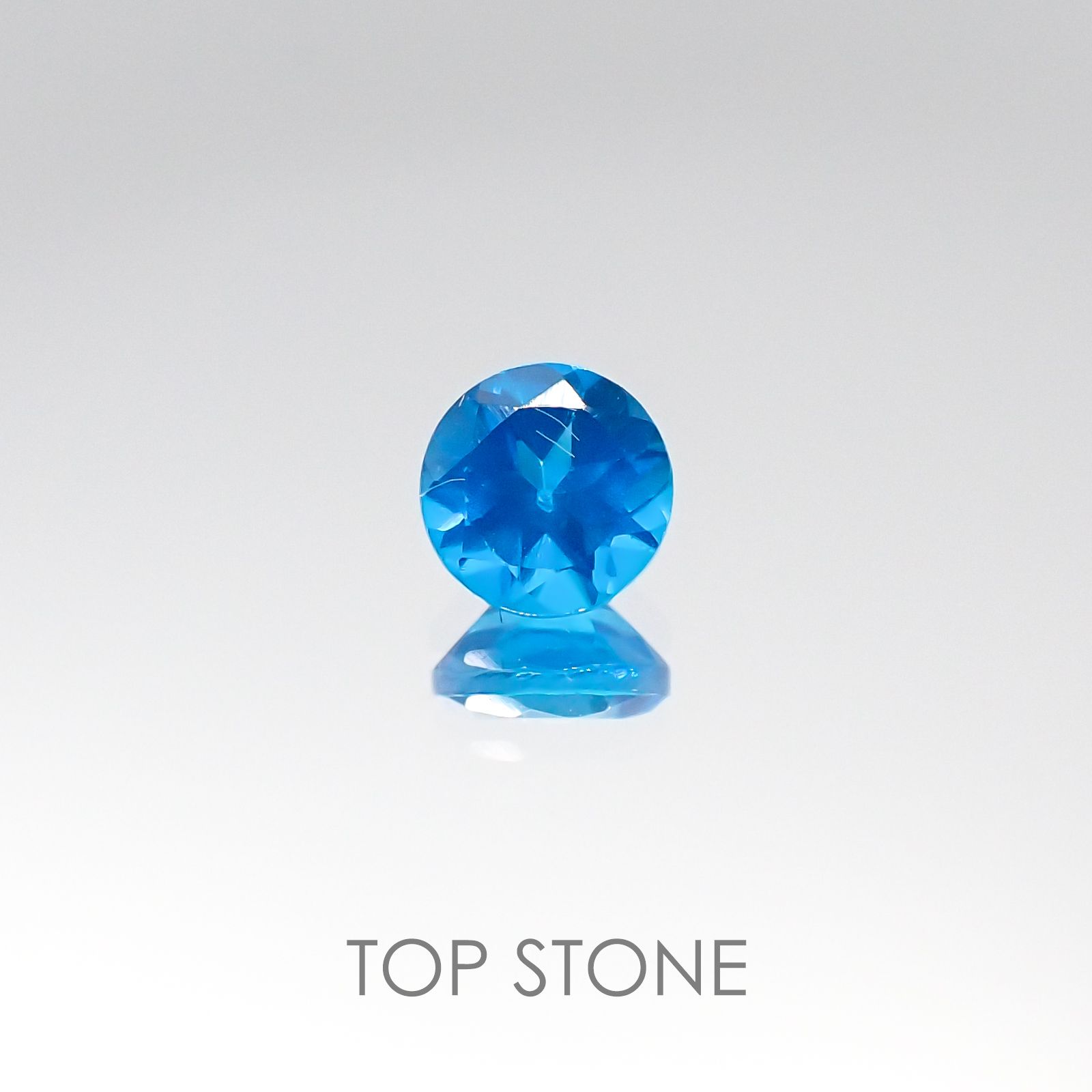 ネオンブルーアパタイト ブラジル産 ルース 0.41ct[20095960]4.5×4.5mm前後