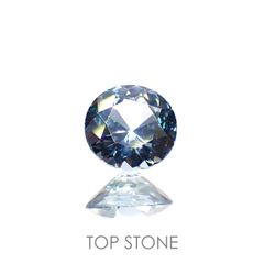 グレイッシュブルースピネル(宝石名スピネル) ビルマ産 0.30ct 識別済[211013471]4.3×4.3mm前後