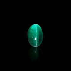 エメラルドキャッツアイ(宝石名エメラルド・キャッツアイ)コロンビア産 0.889ct ソ付(彩珠)[231023866]6.9x4.5mm前後