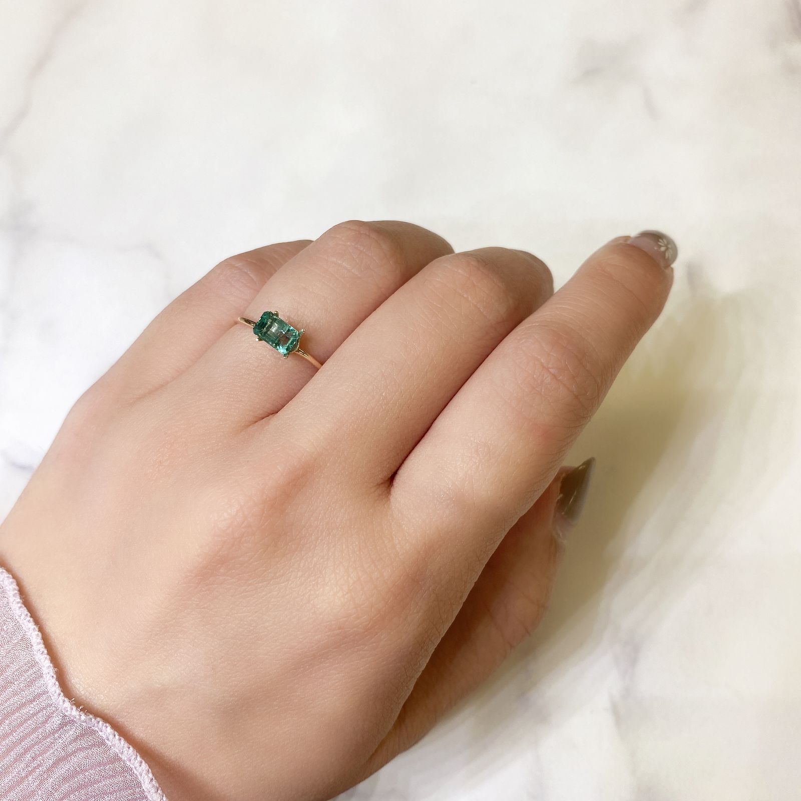 エメラルド(宝石名エメラルド) ザンビア産 0.57ct 識別済[211013002]6×3.9mm前後