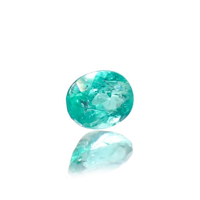 パライバトルマリン(宝石名トルマリン/別名パライバ・トルマリン)ブラジル・バターリャ鉱山産 0.12ct 識別済[230120015]3.4x2.7mm前後