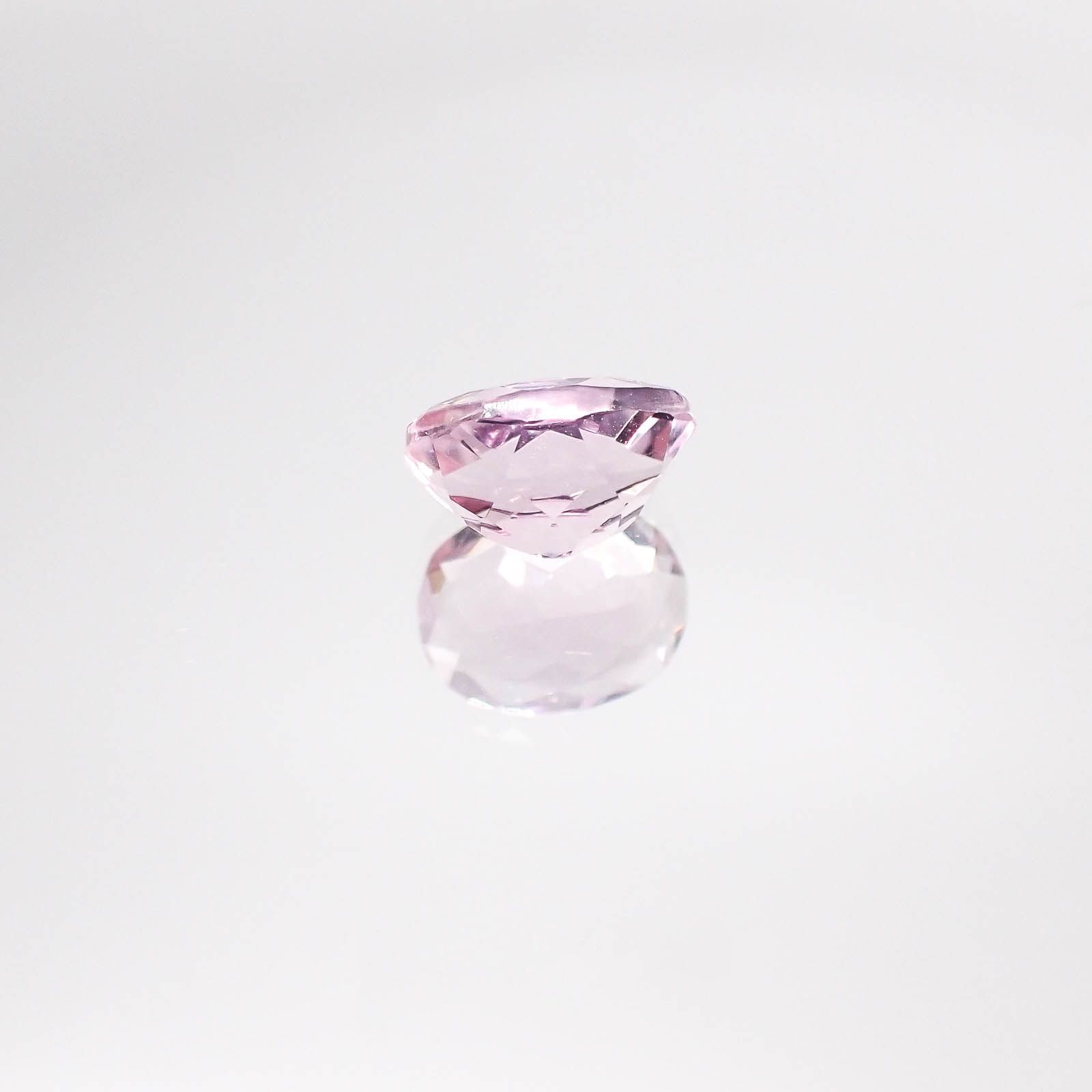 ピンクフローライト(宝石名ピンク・フルオライト) ブラジル産 1.58ct 識別済[20084742]7.9×6.1mm前後