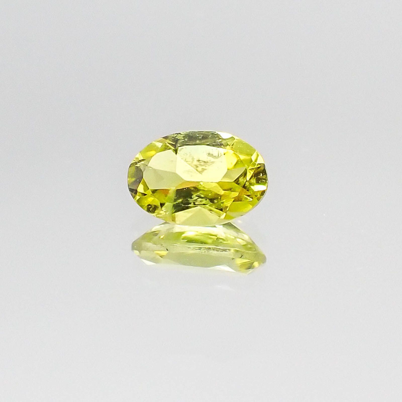 カナリートルマリン(宝石名トルマリン)ナイジェリア産 0.44ct 識別済[230522199]6x4mm前後