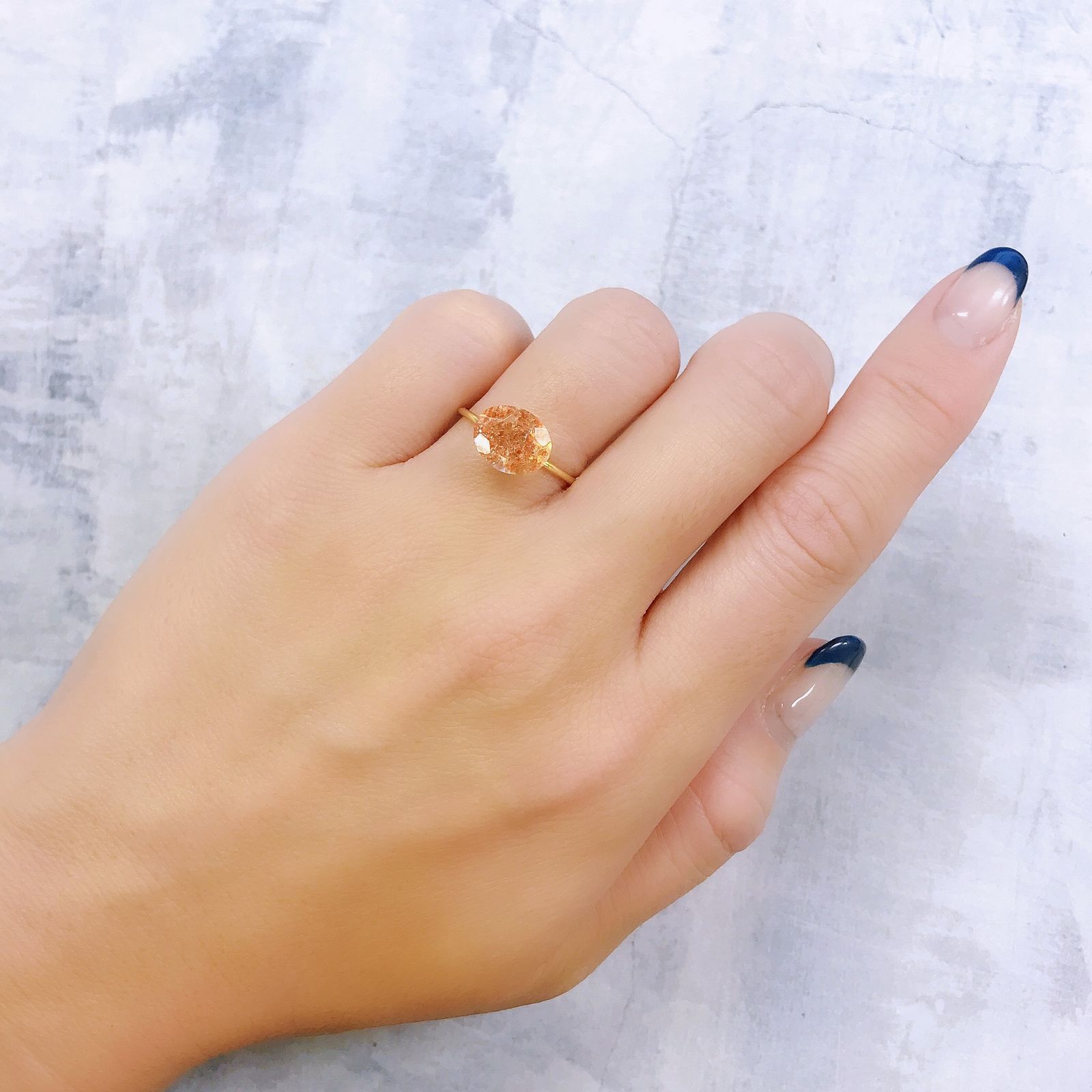 イリュージョンサンストーン インド産 2.15ct[221219256]9.9x8mm前後