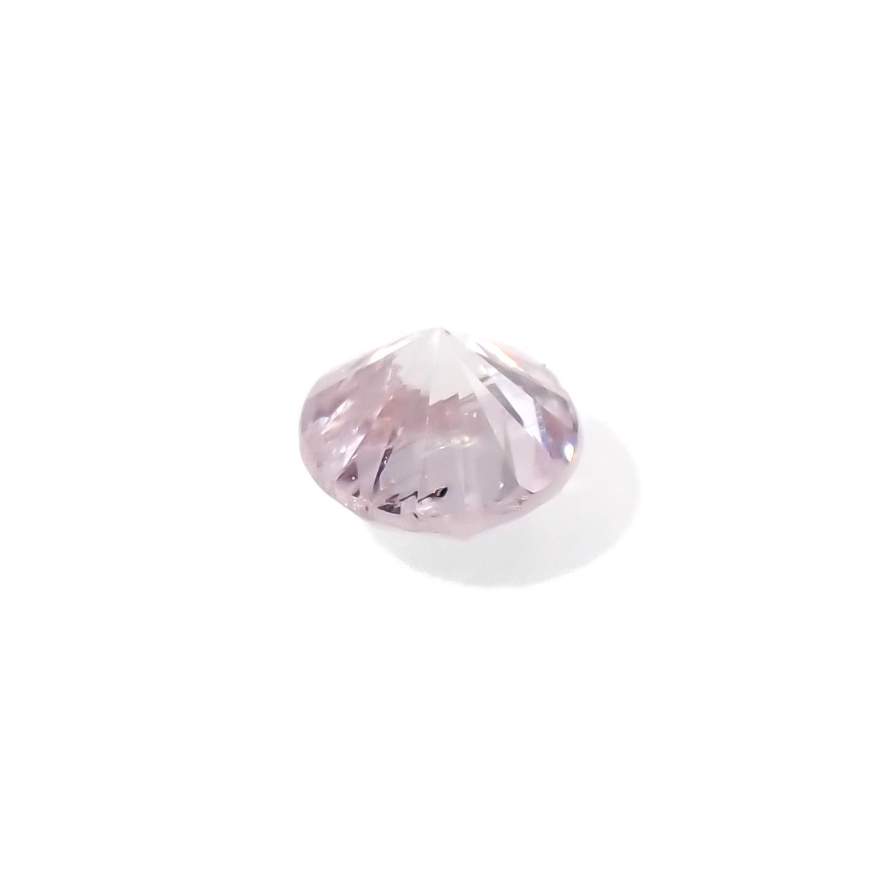 ピンクダイヤモンド(宝石名ダイアモンド I-1/VERY LIGHT PURPLISH PINK) 0.149ct ソ付(CGL)[230120132]3.19x3.26mm前後