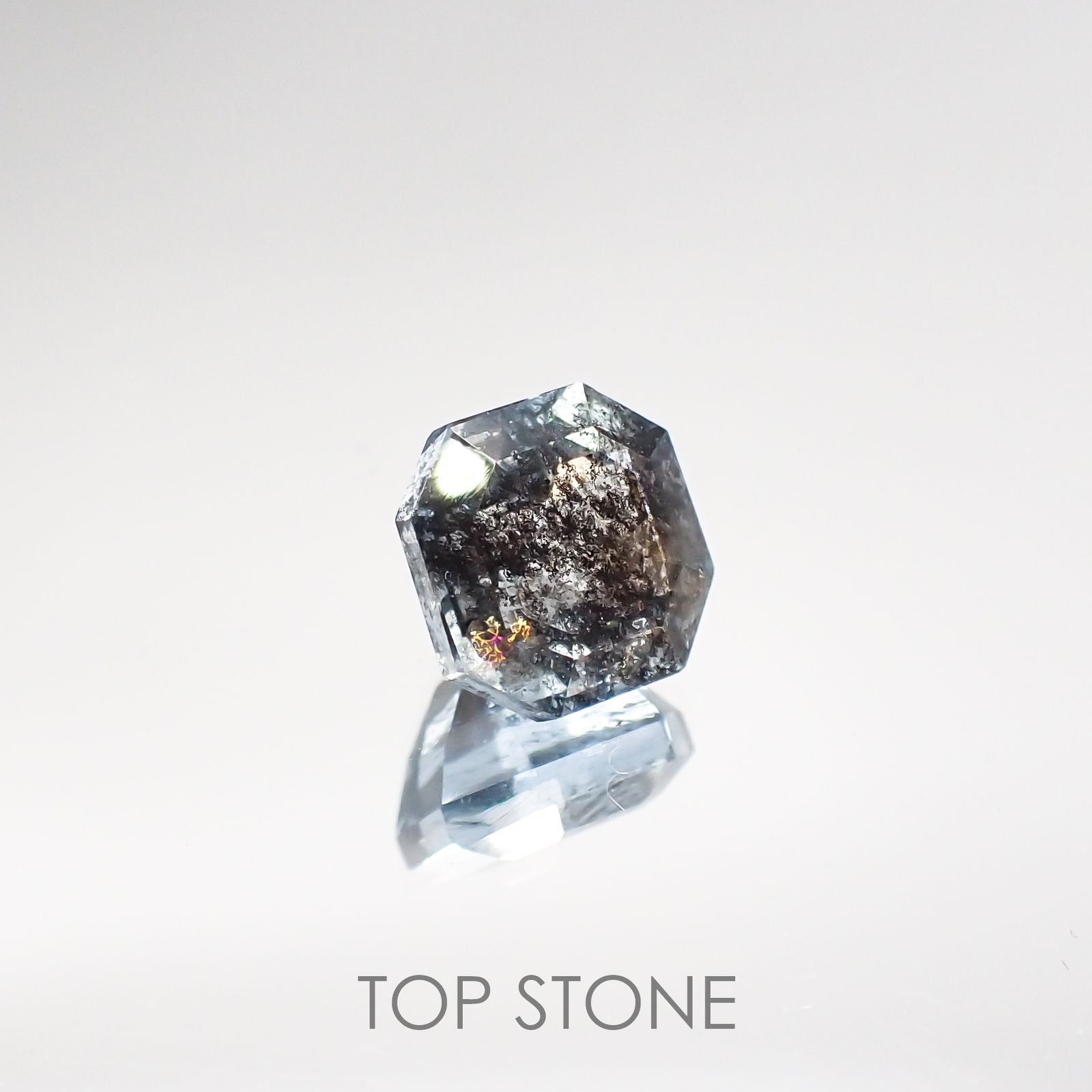 ◇カスタムカット◇アベンチュリンアクアマリン ブラジル産 ルース 1.88ct[210712982]7.1×7mm前後